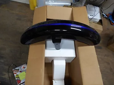 03-17 Victory VEGAS NOS OEM NEW FRONT FENDER 1013831-1200 Black & Blue Accents • $129.99