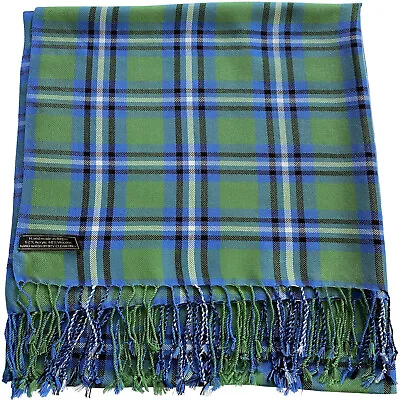 Green Tartan Design Nepalese Tassels Shawl Scarf Stole Throw Wrap Pashmina *NEW* • £19.99