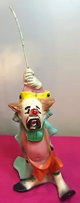 Vintage 1974 Universal Statuary Ceramic Clown Figurine 8” Tall • $30