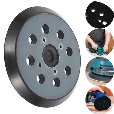 £5.03 • Buy 5  125mm 8 Hole Black Sanding Backing Disc Pad Sander Hook And Loop For Makita