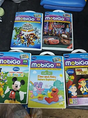 Vtech MobiGo Learning System Game Lot Of 5 - Disney Cars Marvel SquadElmo++ • $25