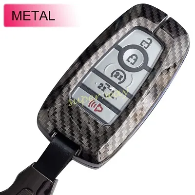 For Ford Focus Mondeo Escape Mustang Metal Carbon Fiber Smart Key Fob Case Cover • $27.52