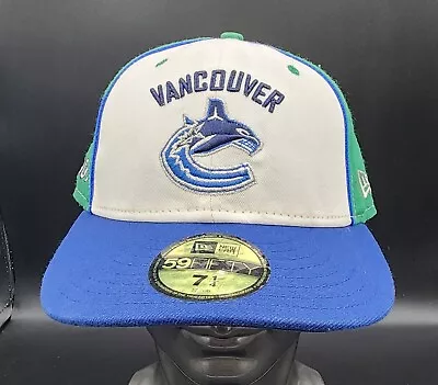 Vancouver Canucks Hat New Era 2007 Orca 7 1/4 57.7 Cm Multi - Color  Made In USA • $11.62