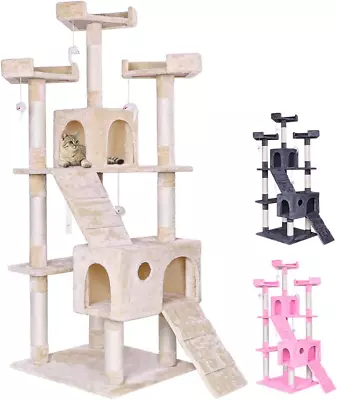 180Cm Cat Tree With Mouse Toy Scratching Post Tower Condo Cat Play Towers Trees  • $178.07
