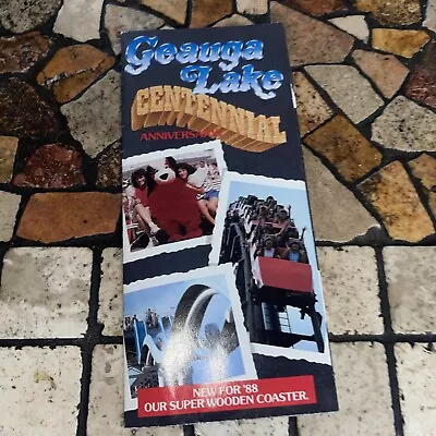 1988 Geauga Lake Centennial Anniversary  Amusement Park Brochure Pamphlet Ticket • $50