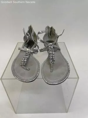 Marc Fisher Women's Silver Gladiator Sandals - Size 6M • $12.99