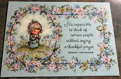 Mary Hamilton Sweet Girl Saying Prayer Vtg Hallmark UNUSED Env. • $7