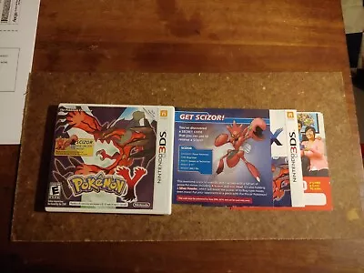 Pokemon Y - Scizor Variant - Case WITH RARE INSERT - NO GAME - Authentic • $64.99