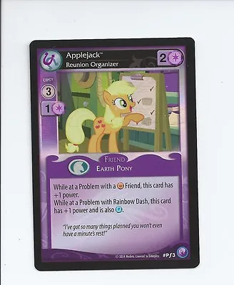 My Little Pony CCG - Canterlot Nights #Pf3: Applejack Foil Prize Card • £4.82