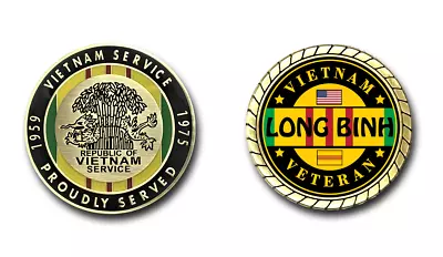 Long Binh Vietnam Veteran Challenge Coin • $16.95