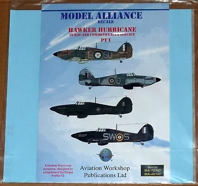 Model Alliance Decals 48147 Hurricane I IIb IIc Decal Sheet In 1:48 Scale • £13.50