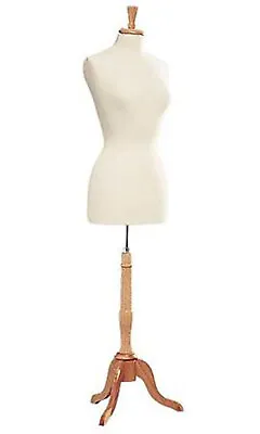 $199 • Buy Female Off White Jersey Dressmaker Form - Includes Base, Form, And Finial