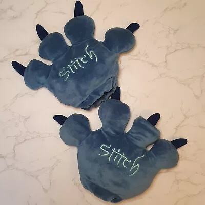 Disney Parks Lilo & Stitch Blue Plush Gloves Mitts Paws Hands Claws Costume Fur • £19.99