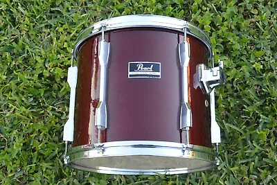 VINTAGE PEARL EXPORT 13  TOM In DARK RED To YOUR DRUM SET TODAY! LOT I381 • $148.45