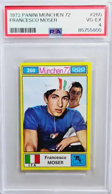 1972 Panini Munchen #260 Francesco Moser Rookie Card RC PSA 4 VG-EX Cycling • $99