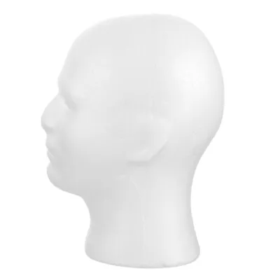  White Foam Mannequin Head Makeup Practice Face Bonnet For Men • $8.16