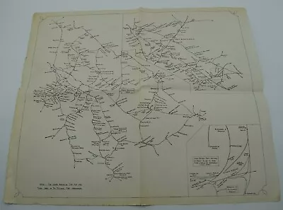 London Midland & Scottish Railway Stations Map C1950s • £16.64