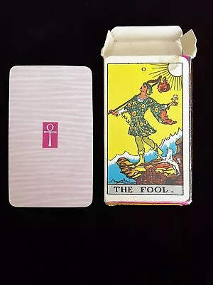 Vintage Smith-Waite Tarot Card Deck UNIVERSITY BOOKS Authentic Pink Ankh Backs • $180
