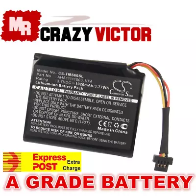 Replacement Battery For TomTom Start 52 60 4EN62 VIA 1605 VFA VF6F AHA11111003 • $19.95