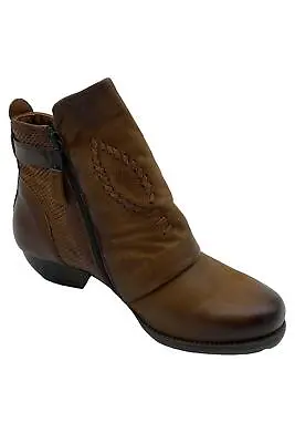 Miz Mooz Leather Wrapped Ankle Boots Mimic Hazelnut • $79.99