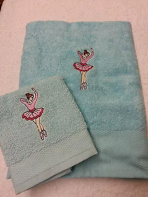 £14 • Buy Personalised Ballet Dancer Towel Set Birthday Gift Hand Towel And Face Cloth