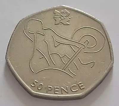 2011 Royal Mint London 2012 Olympics Weightlifting Fifty Pence 50p Coin • £4.49