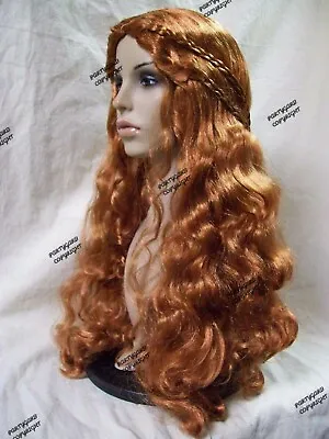 Natural Red Lady Guinevere Wig Medieval Damsel Renaissance Celtic Irish Princess • $18.95