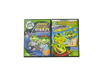 Lot Leap Frog DVD Math Adventure To The Moon/ Letter Factory Adventures Sealed • $19.97