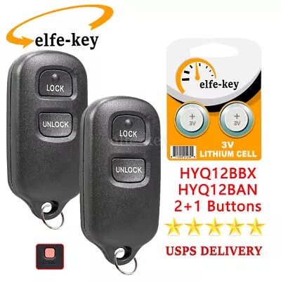 2 Replacement Keyless Entry Remote Key Fob 3 Button For Toyota Tundra 2003-2006 • $12.89