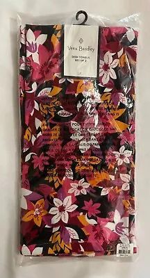 Vera Bradley 2 Kitchen Tea Dish Towels ROSA FLORAL • $17.95