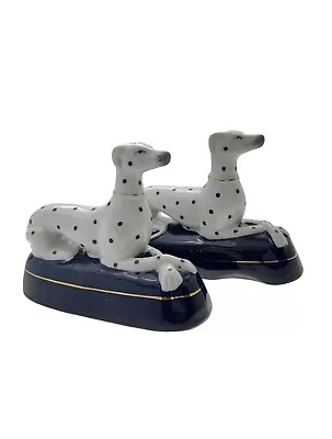 Dog Statue Pair Dalmatian Staffordshire Fitz Floyd Style Figurine Vintage Decor • $260