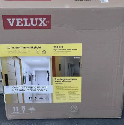 VELUX Tubular Skylight TSR 10  Aluminum Sun Tunnel Low Profile With Flashing NEW • $199.95