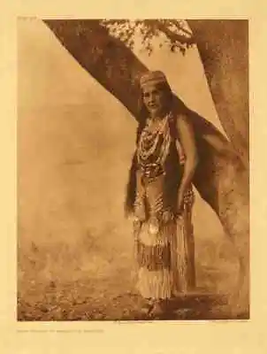 A4 Print Native American Indian Hupa Woman In Primitive Costume • £8.99