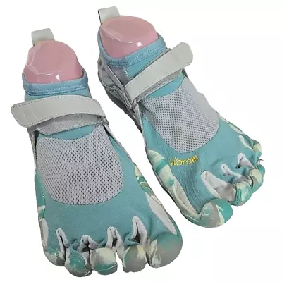 Vibram Fivefingers Teal Barefoot Minimalist Running Shoes Womens EU Size 41 • $35.56