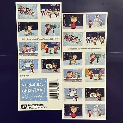 A Charlie Brown Christmas Stamp Pane Of 20 Stamps Scott #5021-5030 MNH • $15.99