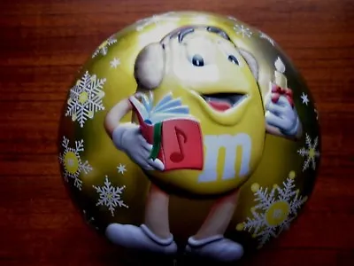 M&M's Character 2014 Gold Round Tin With Yellow M&M  Hot Shots  • $12