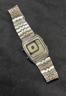 Vtg Seiko G757 James Bond Watch Silver Wristwatch Silver Toned Japan Square • $94.99