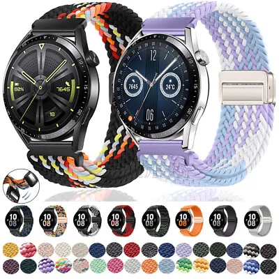 18/20/22mm Braided Nylon Band Strap Watch Wrist Magnetic  Bracelet Replacement • $6.06