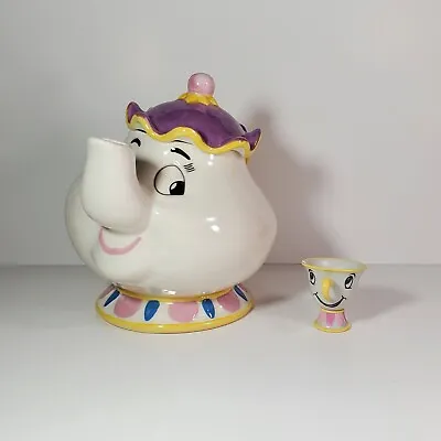 Vintage Disney Mrs. Potts Teapot Cookie Jar Beauty & The Beast Treasure Craft • $79.99