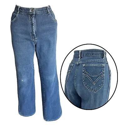 Vintage Sears Jeans 70s High Waisted Straight Leg Jeans Style 6142 Womens 26x29 • $49.95