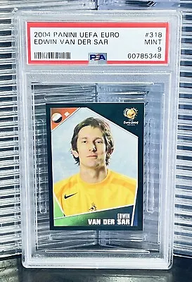 Edwin Van Der Sar 2004 Panini UEFA Euro Netherlands Card #318 PSA 9 MINT POP 1 • $66.75