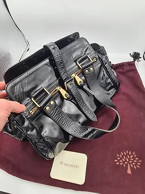 Mulberry  Mabel Vernice Tote Bag Luxury Designer Patent Leather Handbag Op Pure! • £116.89