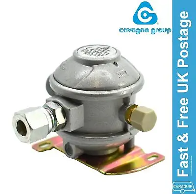 Caravan Gas Regulator Bulkhead Cavagna 8mm 90 Degree Outlet 30MB Motorhome • £25.95