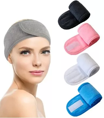 Facial Spa Headband Adjustable Elastic Makeup Shower Bath Hair Band Head Wrap • £3.17