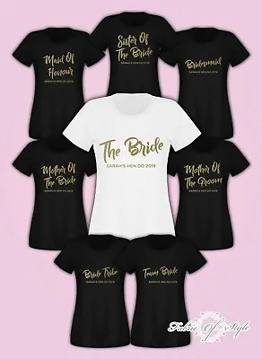  Personalised  Hen Do Party 2022 Bridesmaid Bride  Tribe T-shirt Ladies Female  • $12.43