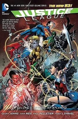 DC Justice League TPB Vol 3 Throne Of Atlantis THE NEW 52! Graphic Novel NEW • $17.95