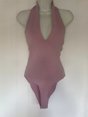 Zara Uk Size S Lilac Purple Halterneck Body Suit Vest New With Tags • £6.99