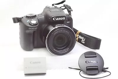 Canon Powershot SX50HS 12.1MP 50x Optical Zoom Full HD Digital Camera Black Body • £177.45