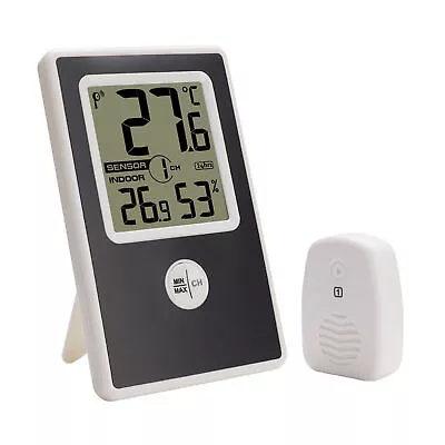 Climate Indicator Digital Indoor Thermometer Hygrometer Wall Mounted Max Min ABS • £13.54