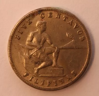 1945 S Philippines  / USA -  5 Centavos - Five Centavos KM# 180a • $3